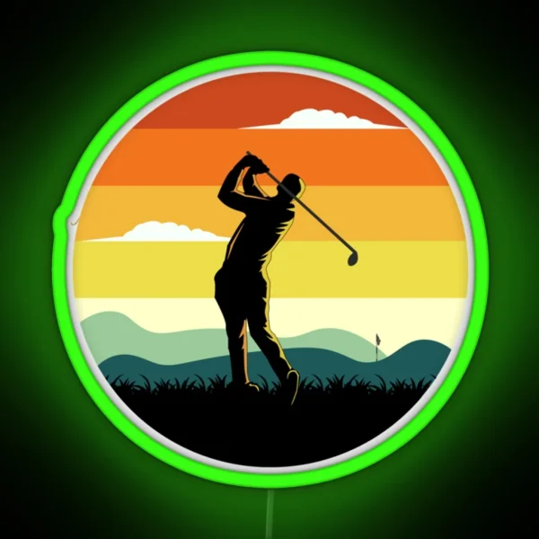 Golf Lovers Design In Nature RGB Neon Sign