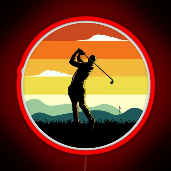 Golf Lovers Design In Nature RGB Neon Sign