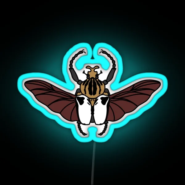 Goliath Beetle RGB Neon Sign