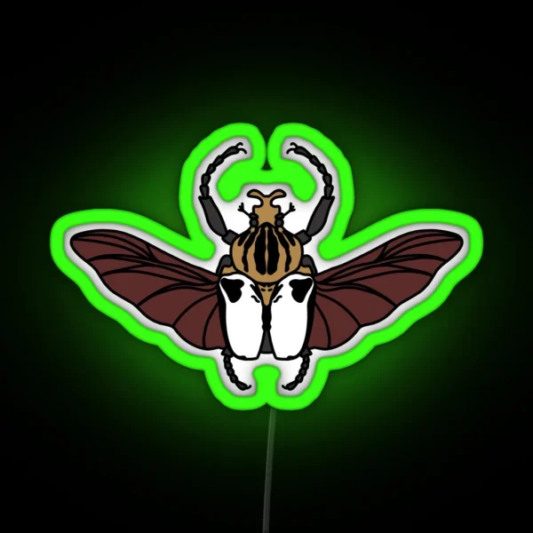 Goliath Beetle RGB Neon Sign