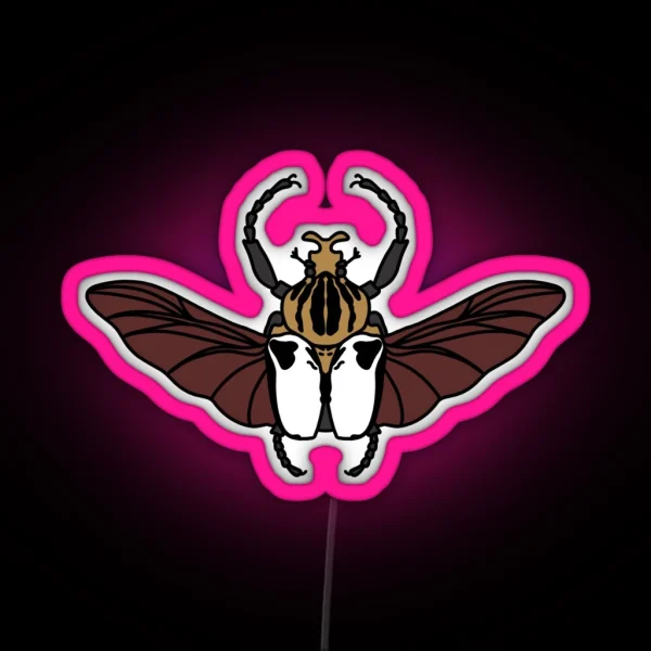 Goliath Beetle RGB Neon Sign