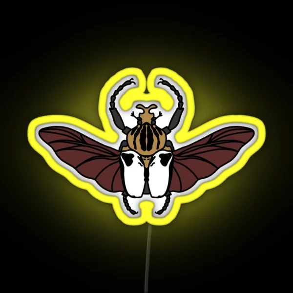 Goliath Beetle RGB Neon Sign
