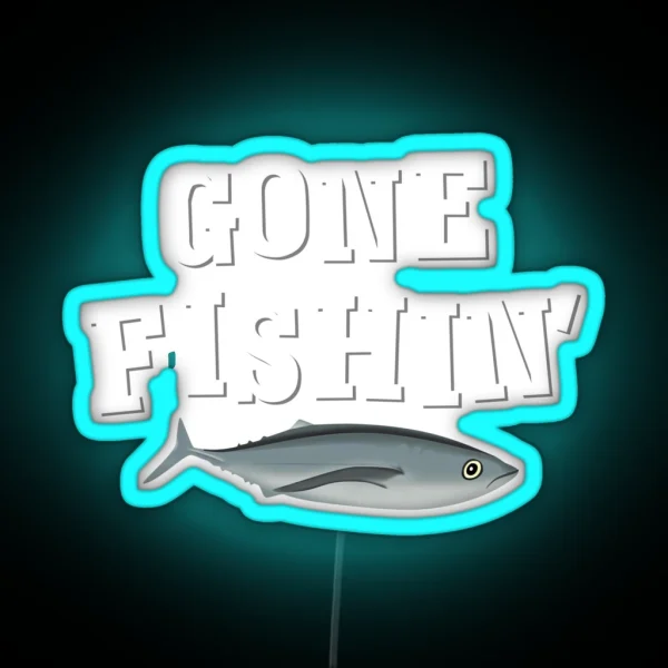Gone Fishin Gone Fishing RGB Neon Sign