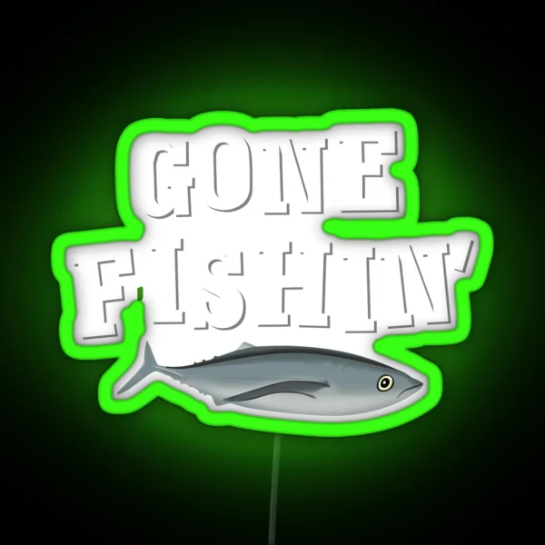 Gone Fishin Gone Fishing RGB Neon Sign