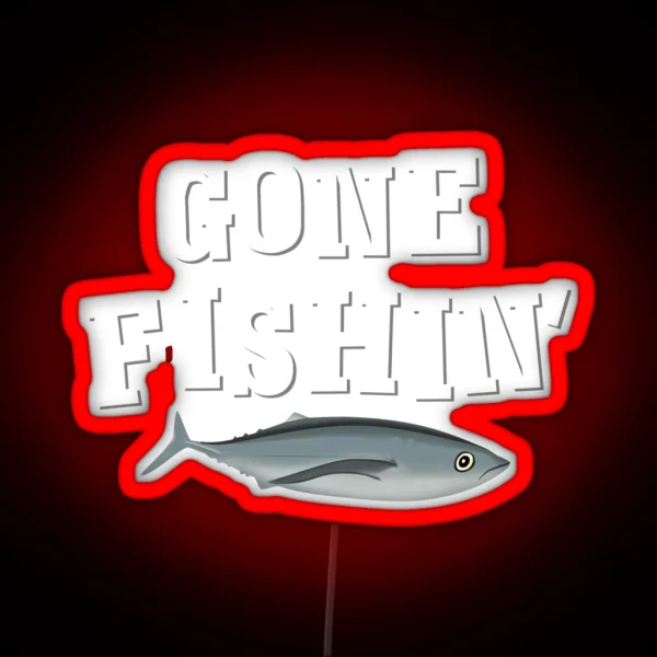 Gone Fishin Gone Fishing RGB Neon Sign