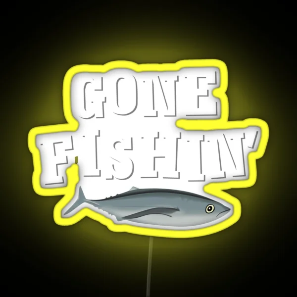 Gone Fishin Gone Fishing RGB Neon Sign
