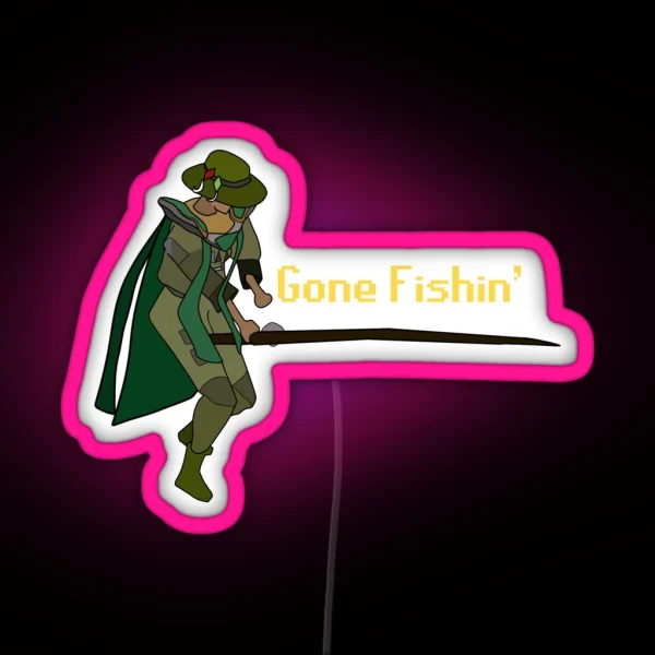 Gone Fishin OSRS RGB Neon Sign