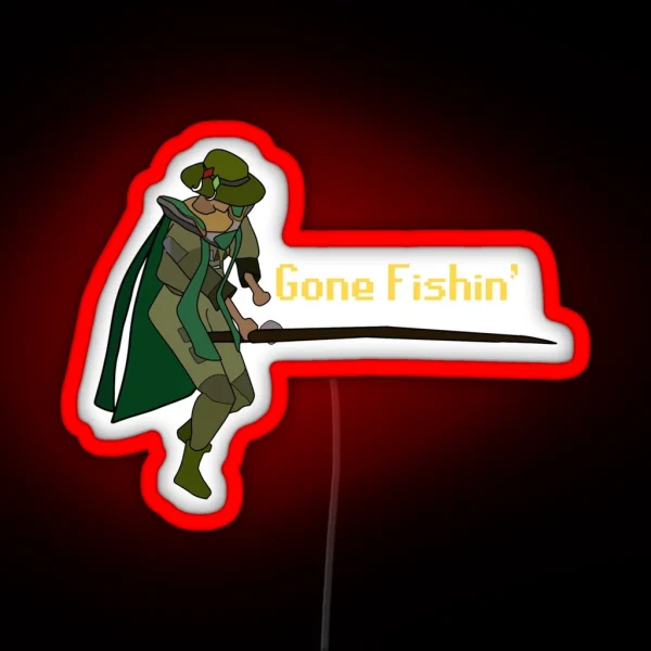 Gone Fishin OSRS RGB Neon Sign