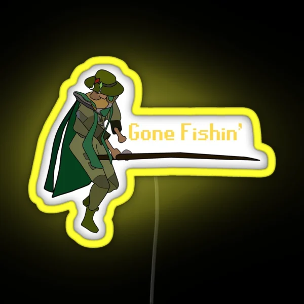Gone Fishin OSRS RGB Neon Sign