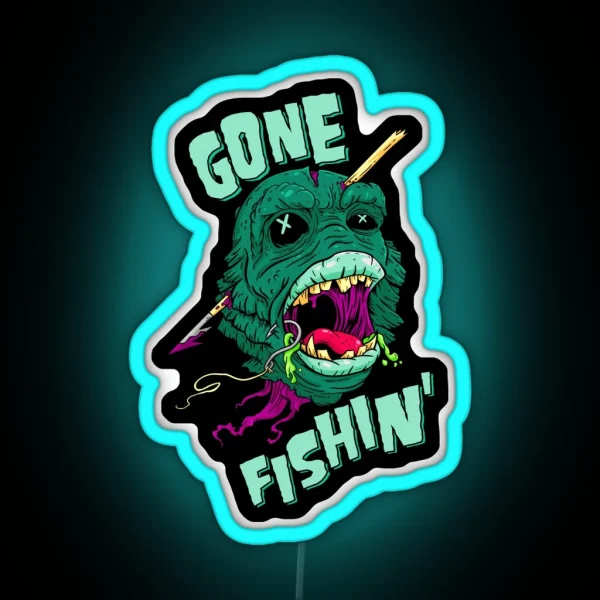 Gone Fishin RGB Neon Sign