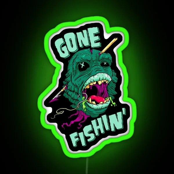 Gone Fishin RGB Neon Sign