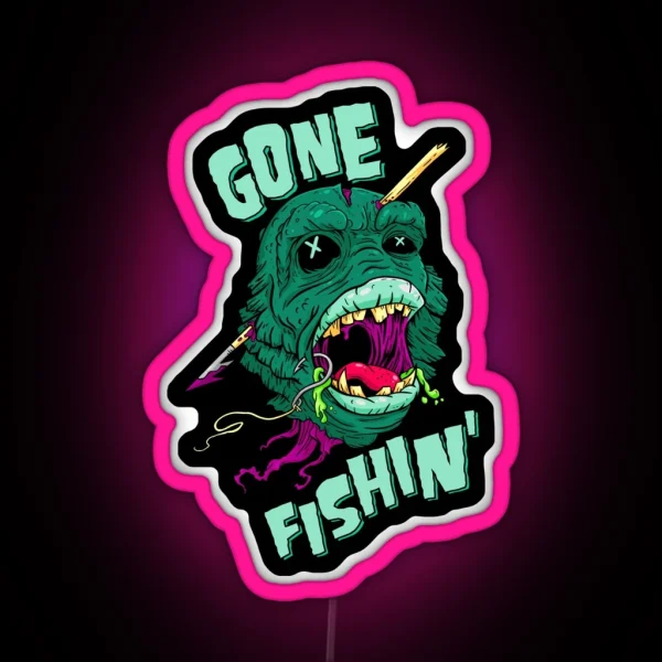 Gone Fishin RGB Neon Sign