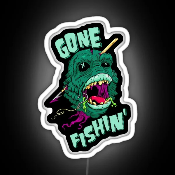 Gone Fishin RGB Neon Sign