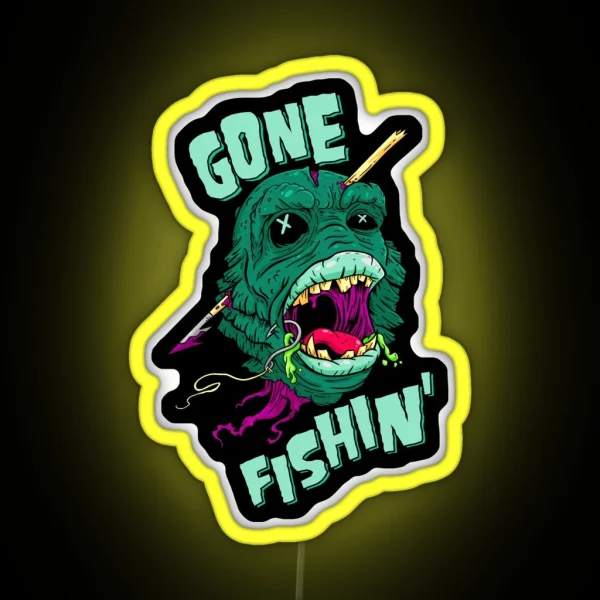 Gone Fishin RGB Neon Sign