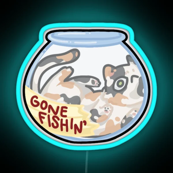Gone Fishin RGB Neon Sign
