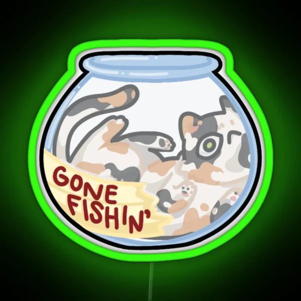 Gone Fishin RGB Neon Sign