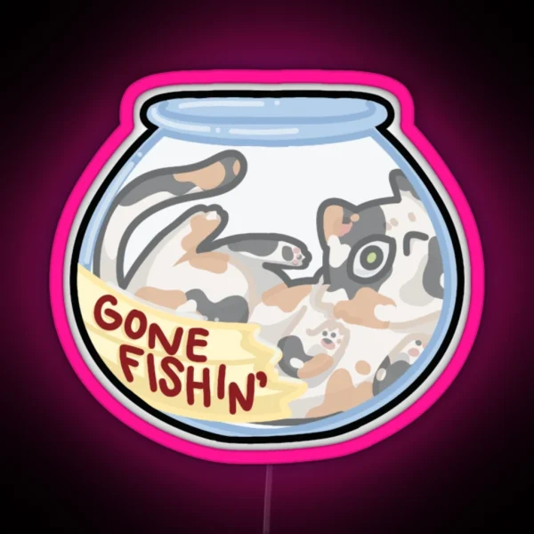 Gone Fishin RGB Neon Sign