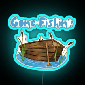 Gone Fishin RGB Neon Sign