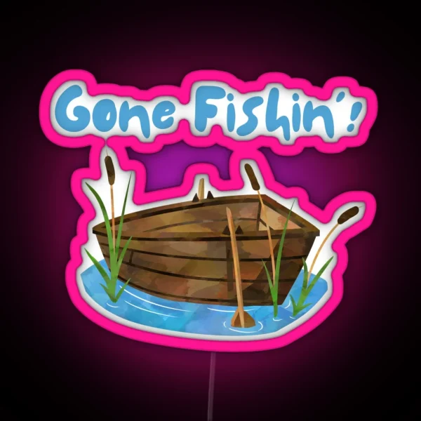 Gone Fishin RGB Neon Sign