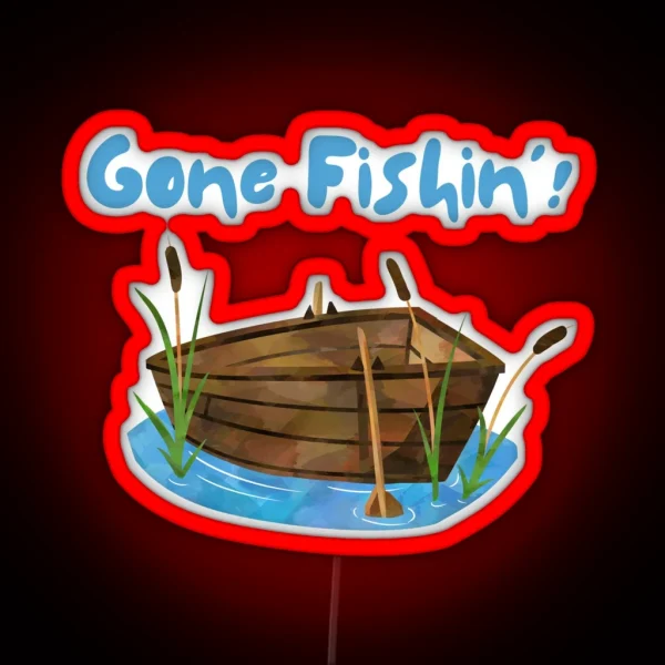 Gone Fishin RGB Neon Sign