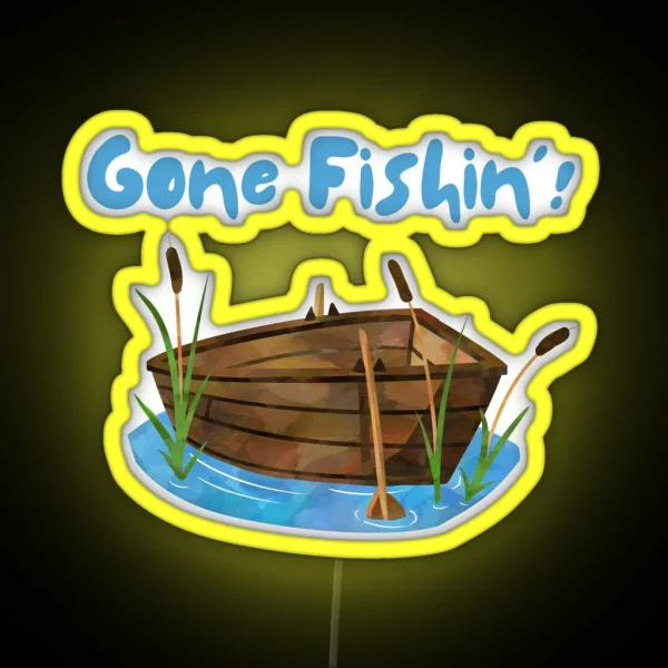 Gone Fishin RGB Neon Sign