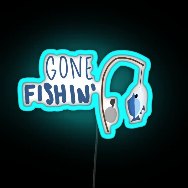 Gone Fishin RGB Neon Sign