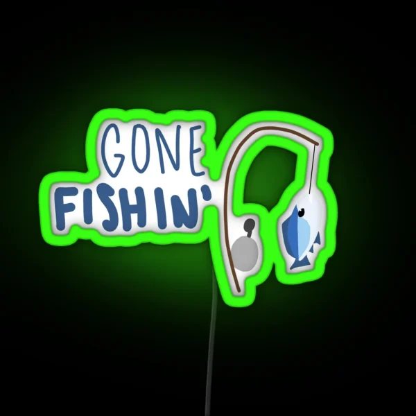 Gone Fishin RGB Neon Sign