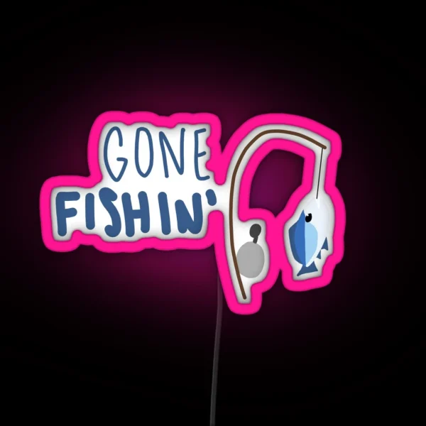 Gone Fishin RGB Neon Sign
