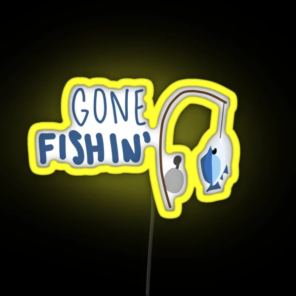 Gone Fishin RGB Neon Sign