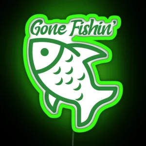 Gone Fishin RGB Neon Sign