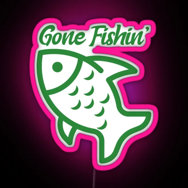 Gone Fishin RGB Neon Sign