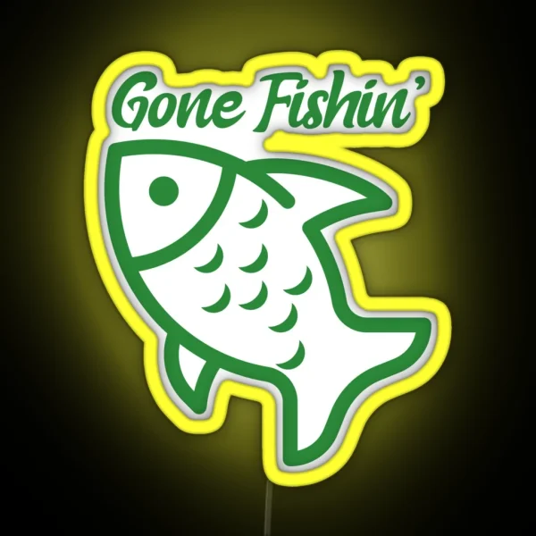 Gone Fishin RGB Neon Sign