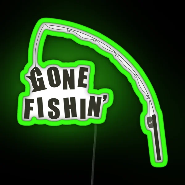 Gone Fishin RGB Neon Sign