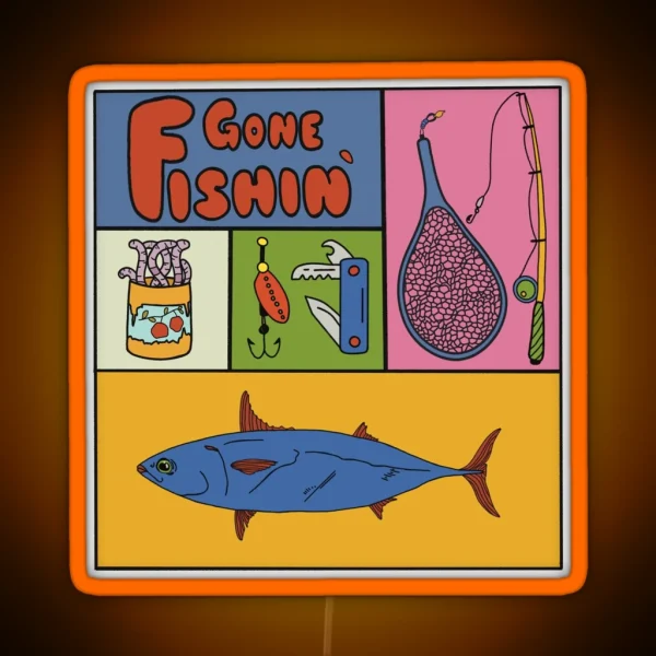 Gone Fishin RGB Neon Sign