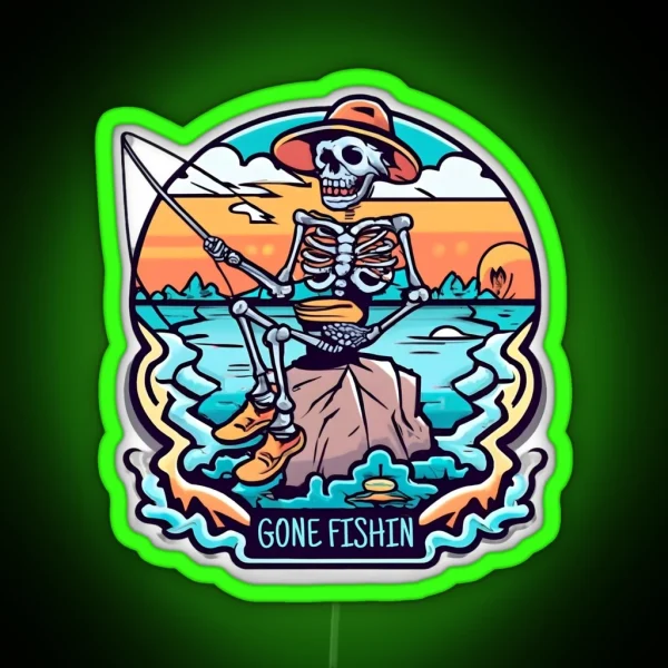 GONE FISHIN RGB Neon Sign