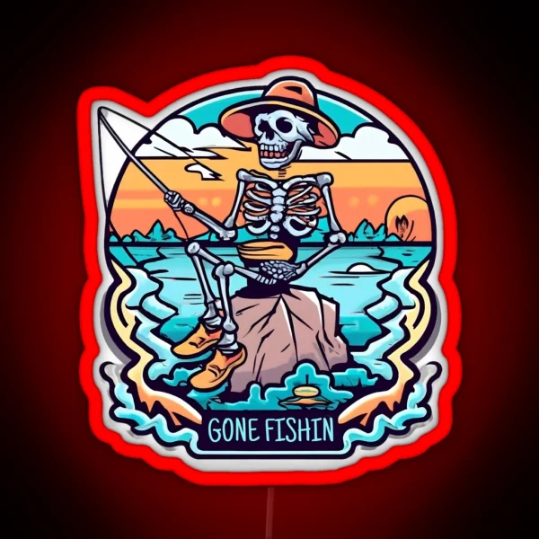 GONE FISHIN RGB Neon Sign