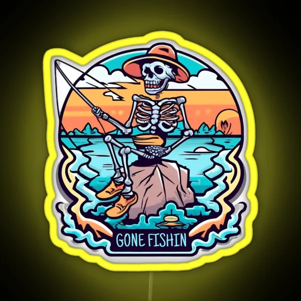 GONE FISHIN RGB Neon Sign