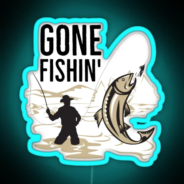 Gone Fishin RGB Neon Sign