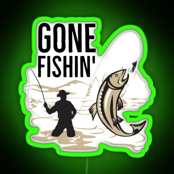 Gone Fishin RGB Neon Sign