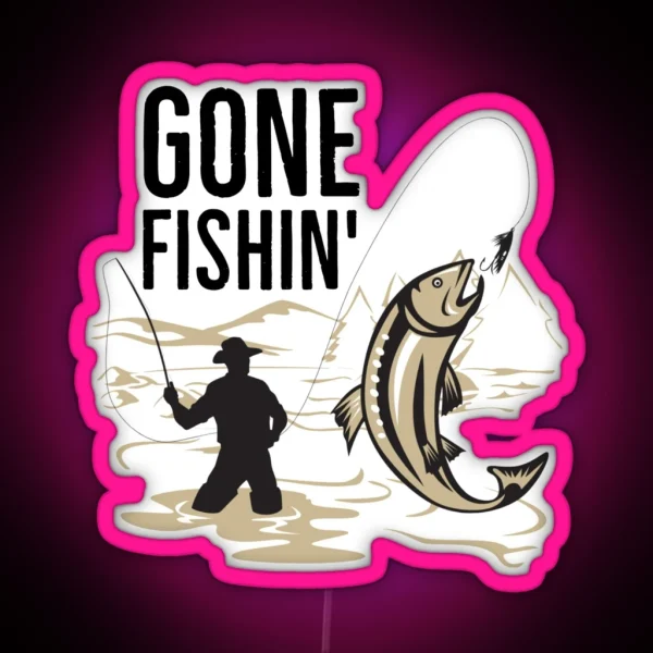 Gone Fishin RGB Neon Sign