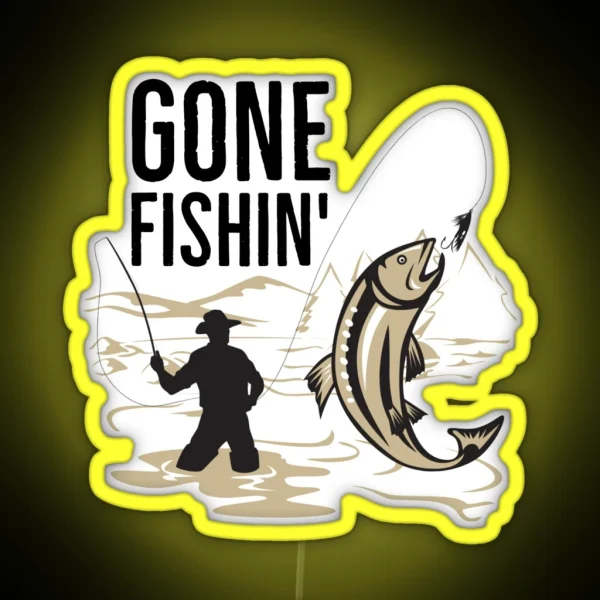 Gone Fishin RGB Neon Sign