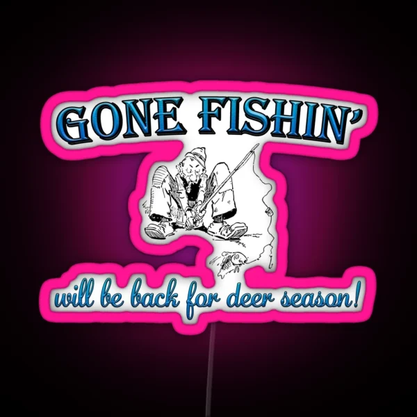 GONE FISHIN RGB Neon Sign