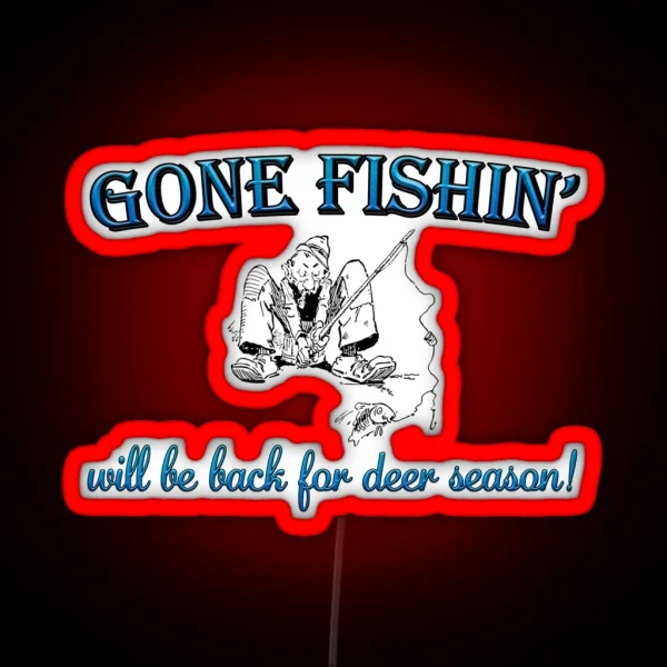 GONE FISHIN RGB Neon Sign