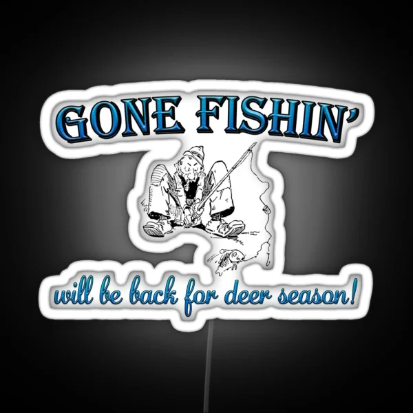 GONE FISHIN RGB Neon Sign