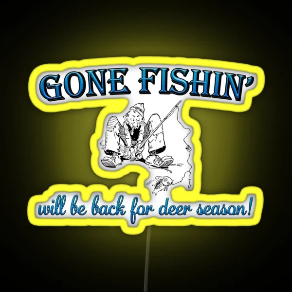 GONE FISHIN RGB Neon Sign