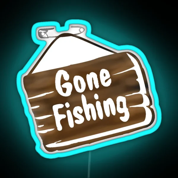 GONE FISHING RGB Neon Sign