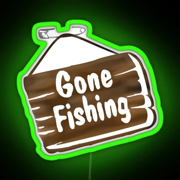 GONE FISHING RGB Neon Sign