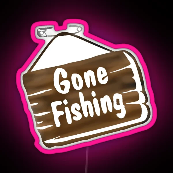 GONE FISHING RGB Neon Sign