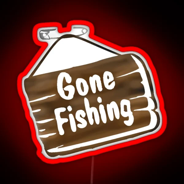 GONE FISHING RGB Neon Sign