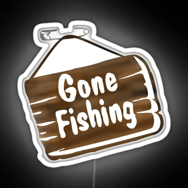 GONE FISHING RGB Neon Sign